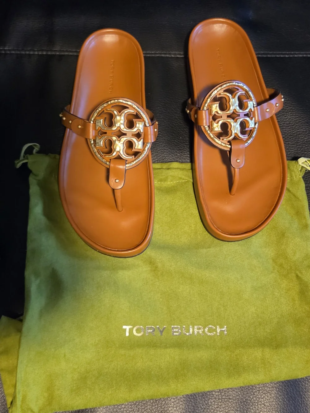 Tory Burch Miller Logo Thong Sandals - Borboun Mielle